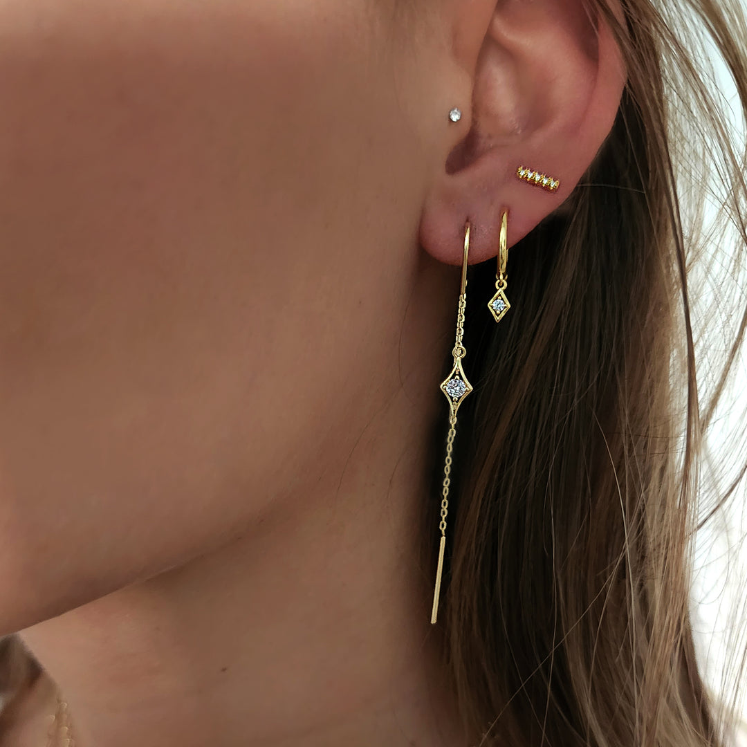 סט עגילי זהב -סול