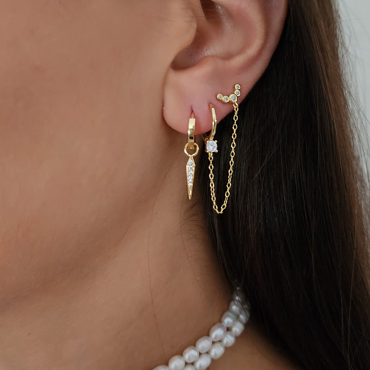 סט עגילי זהב/כסף - הרשי