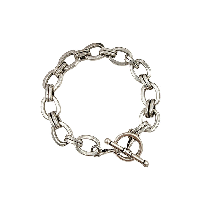 צמיד כסף סוגר טי - מוניק