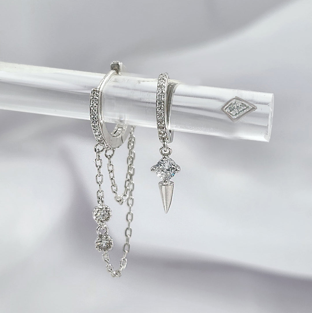 סט עגילי כסף - מילה