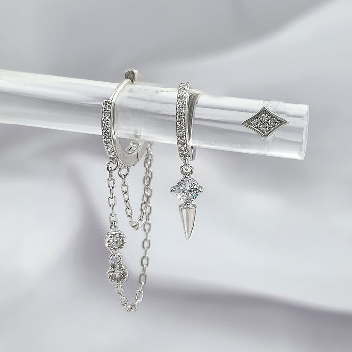 עגילי חישוק זהב 14 קארט - עמית