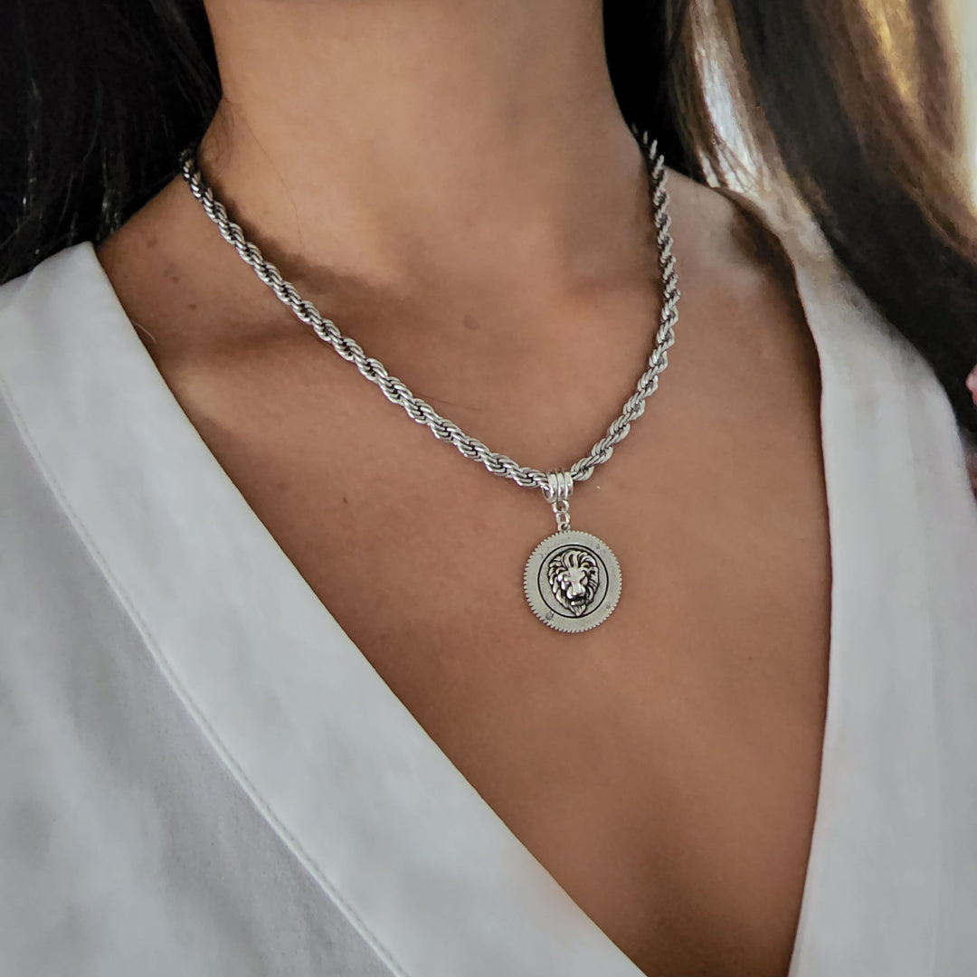 שרשרת מטבע כסף - אנדי