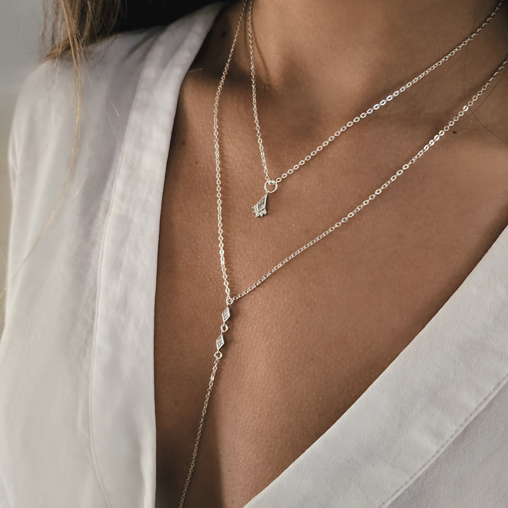 סט שרשראות כסף - זואי