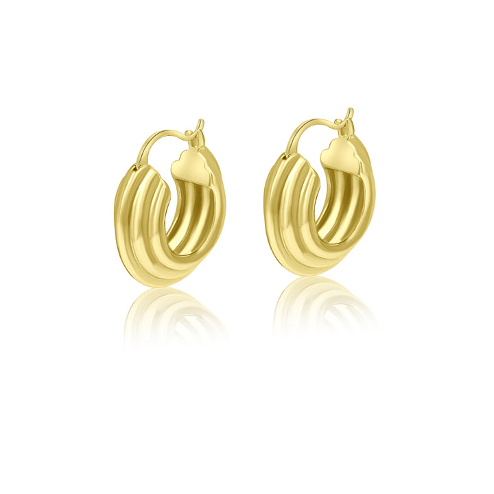 עגילי חישוק זהב - מיקה