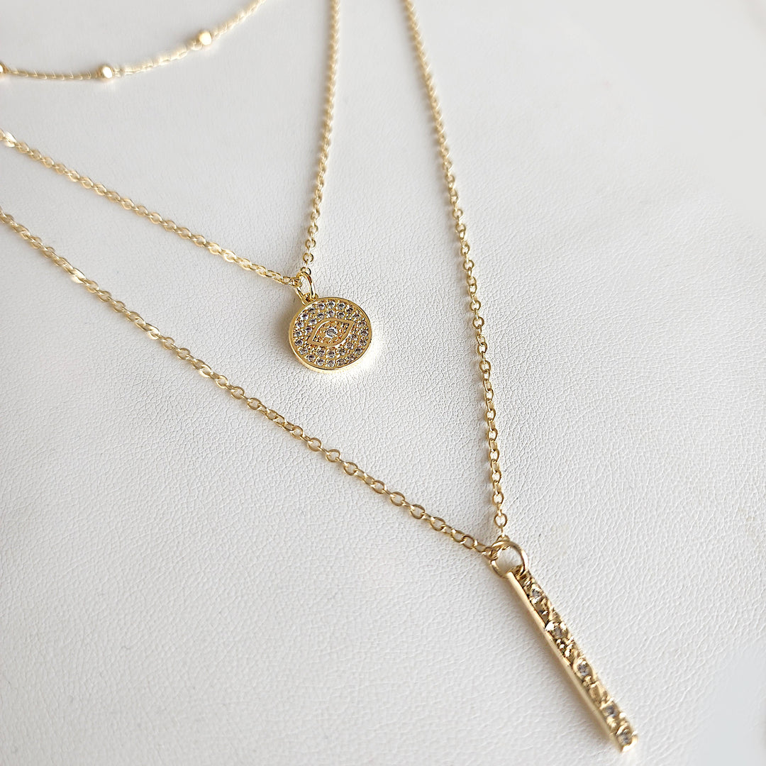 סט שרשרת זהב -קלייר