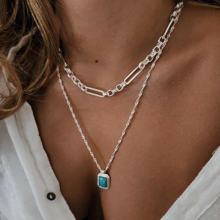 שרשרת תליון טורקיז - ראקל