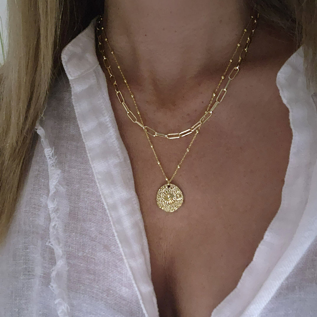 שרשרת מטבע זהב - סילה