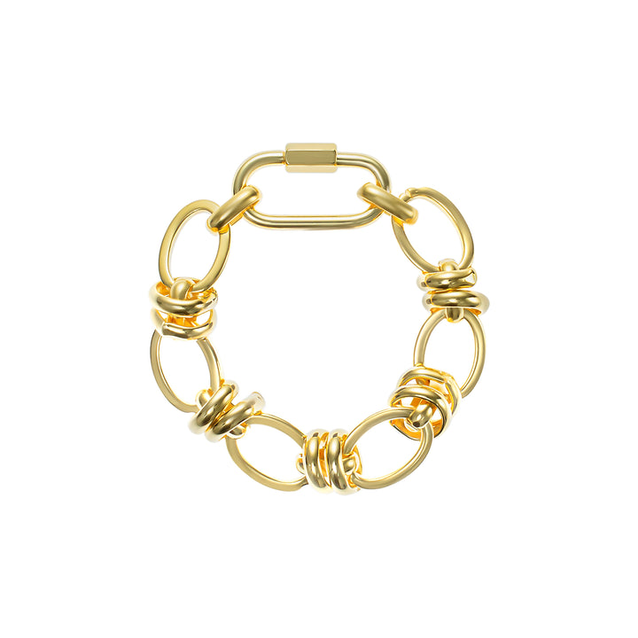 צמיד זהב חוליות אובליות - רוזלינד