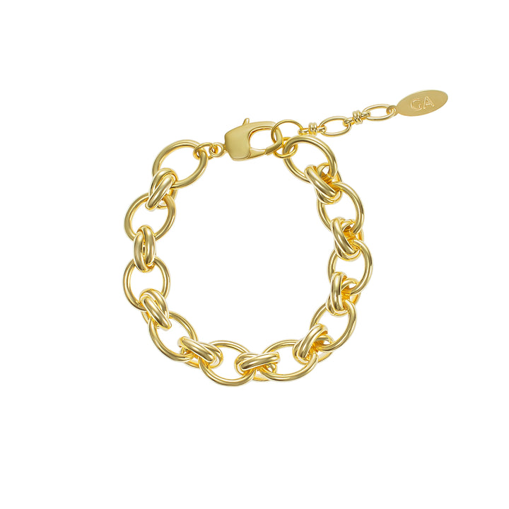 צמיד זהב לולאות אובליות -פרינס