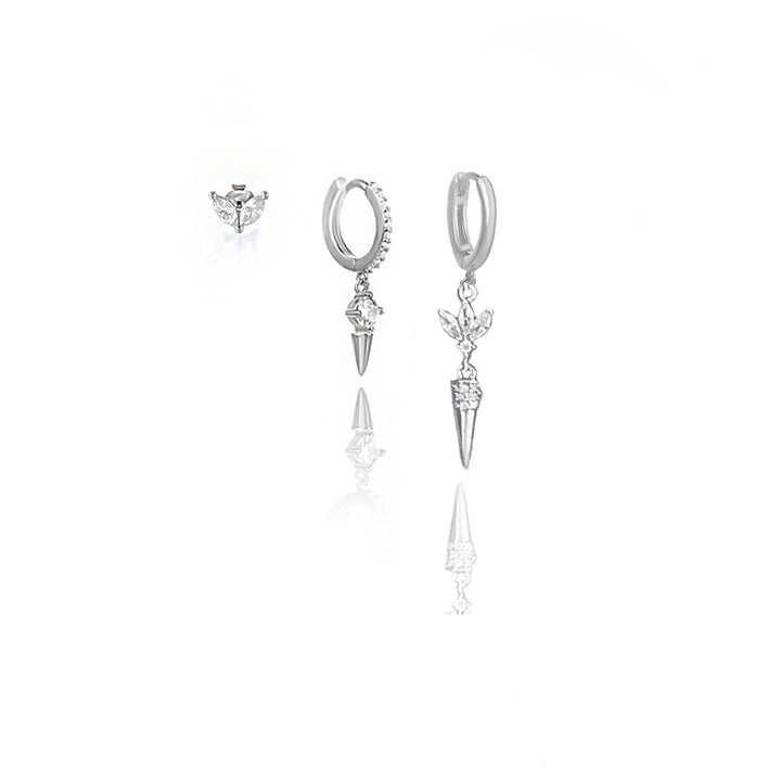 סט עגילי כסף - דיווה