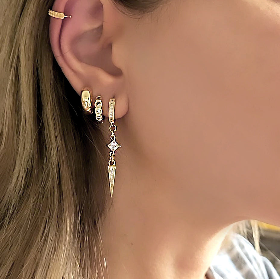 עגילי חישוק זהב - סולי