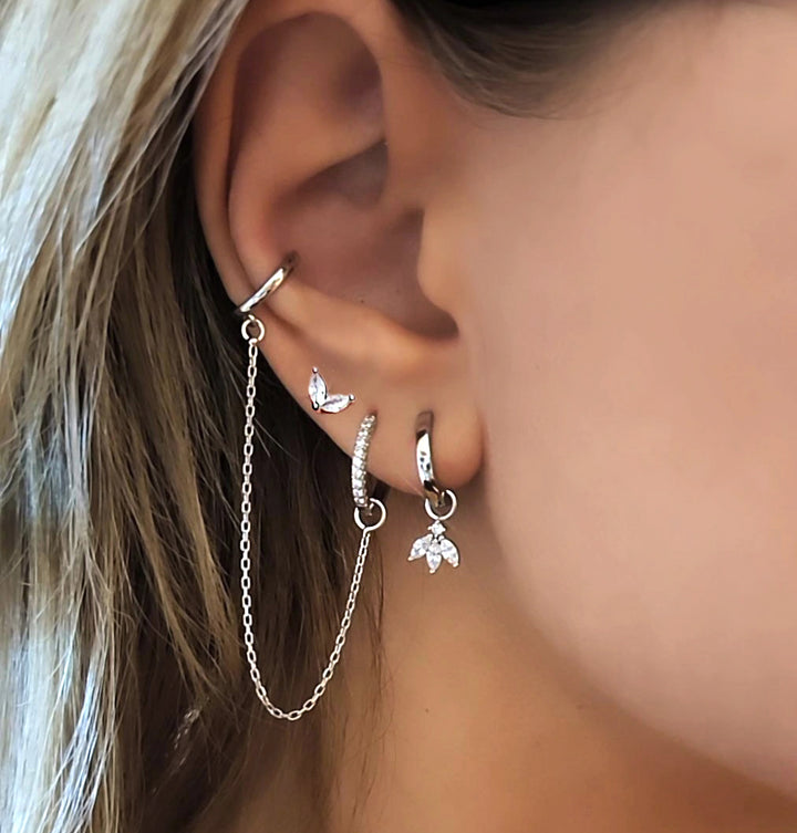 סט עגילי כסף - מארין