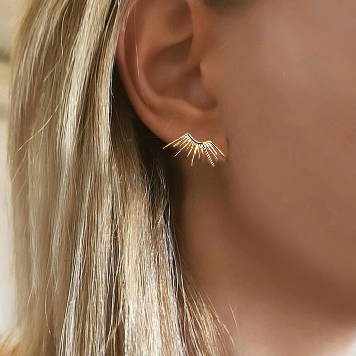 עגילים צמודים זהב - סן