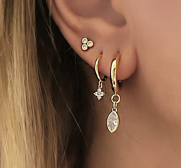 עגילי חישוק זהב - רודיטה