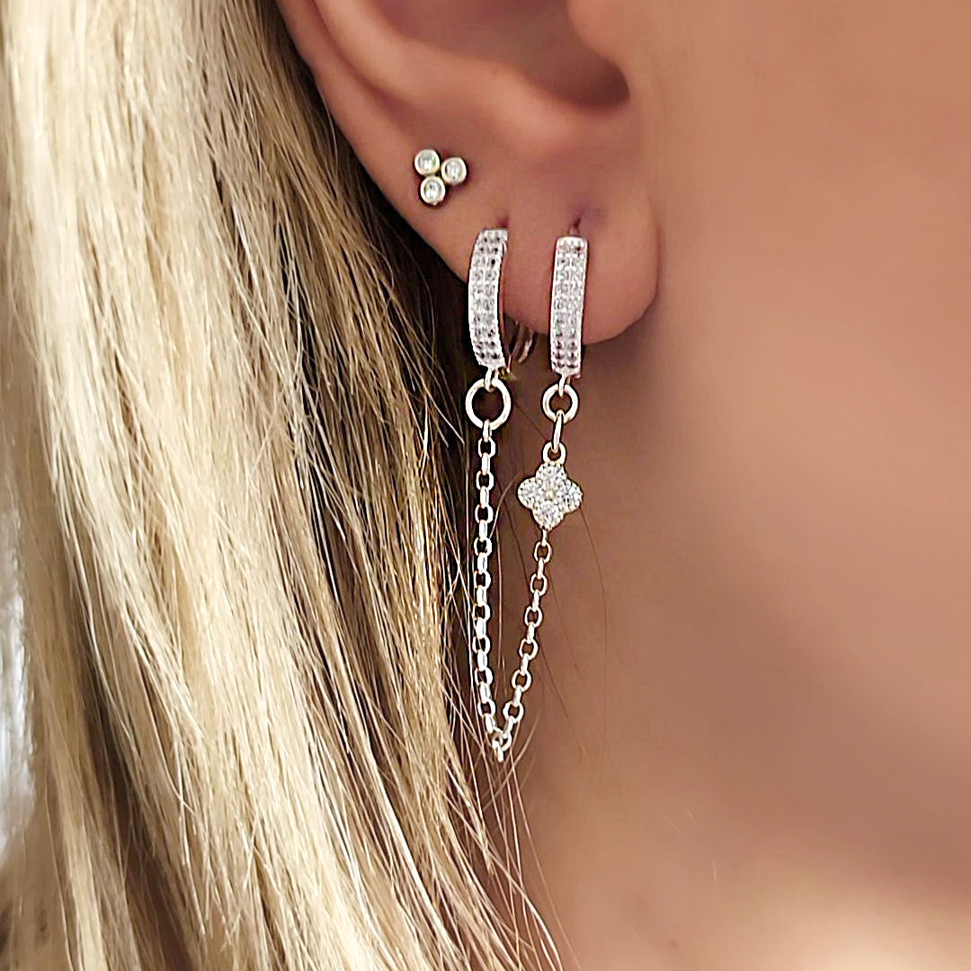 סט עגילי כסף - מגי