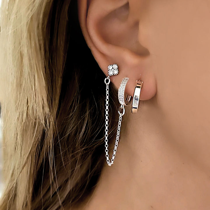 עגילי כסף - מגי