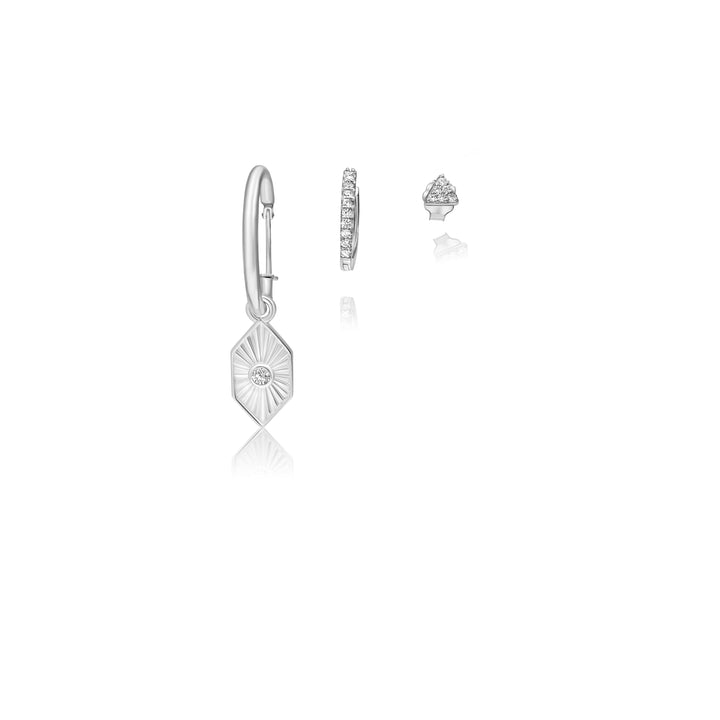 סט עגילי כסף - מרילין