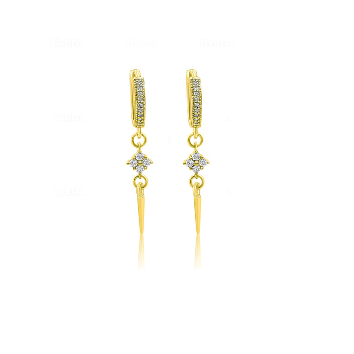 עגילי חישוק זהב - מלאני