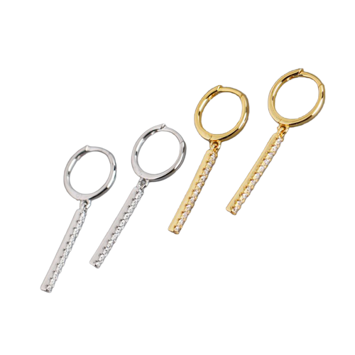 עגילי חישוק כסף - גולדי