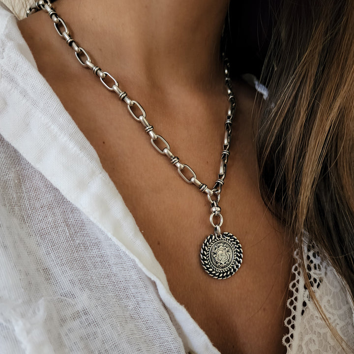 שרשרת כסף מטבע - רייצ'ל