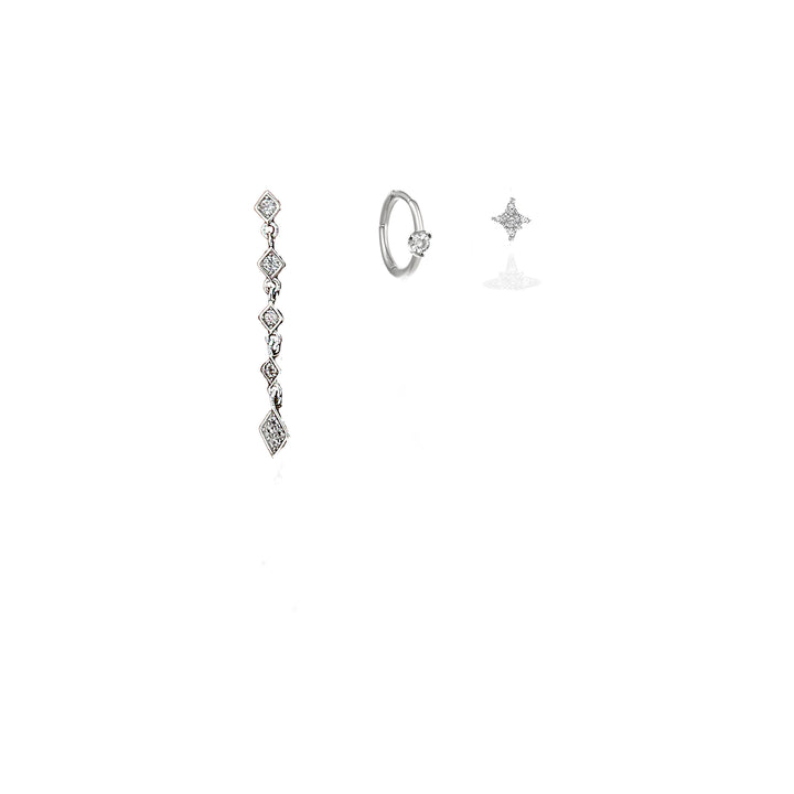 סט עגילי כסף - מל