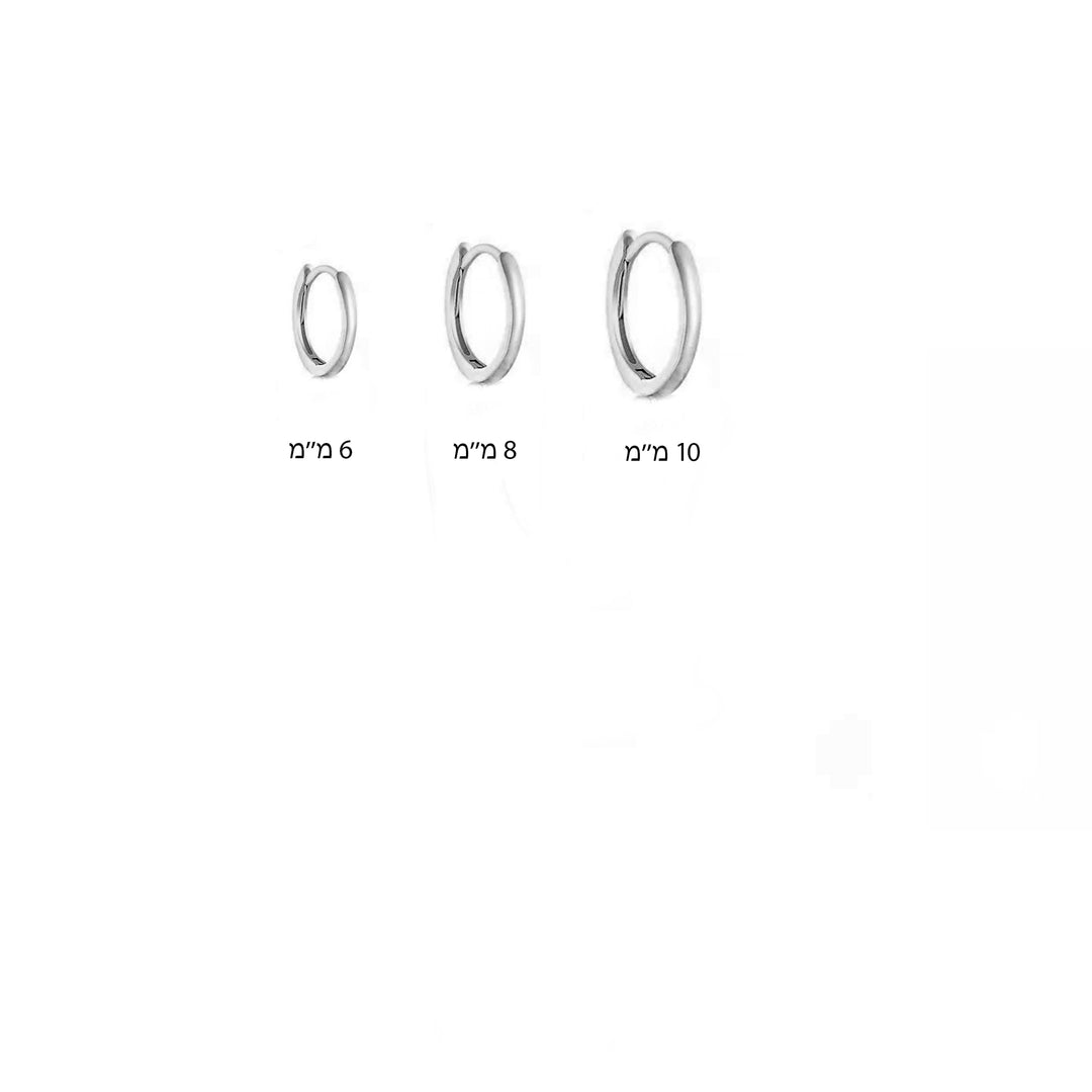 עגילי חישוק  כסף -גדלים שונים- מיי