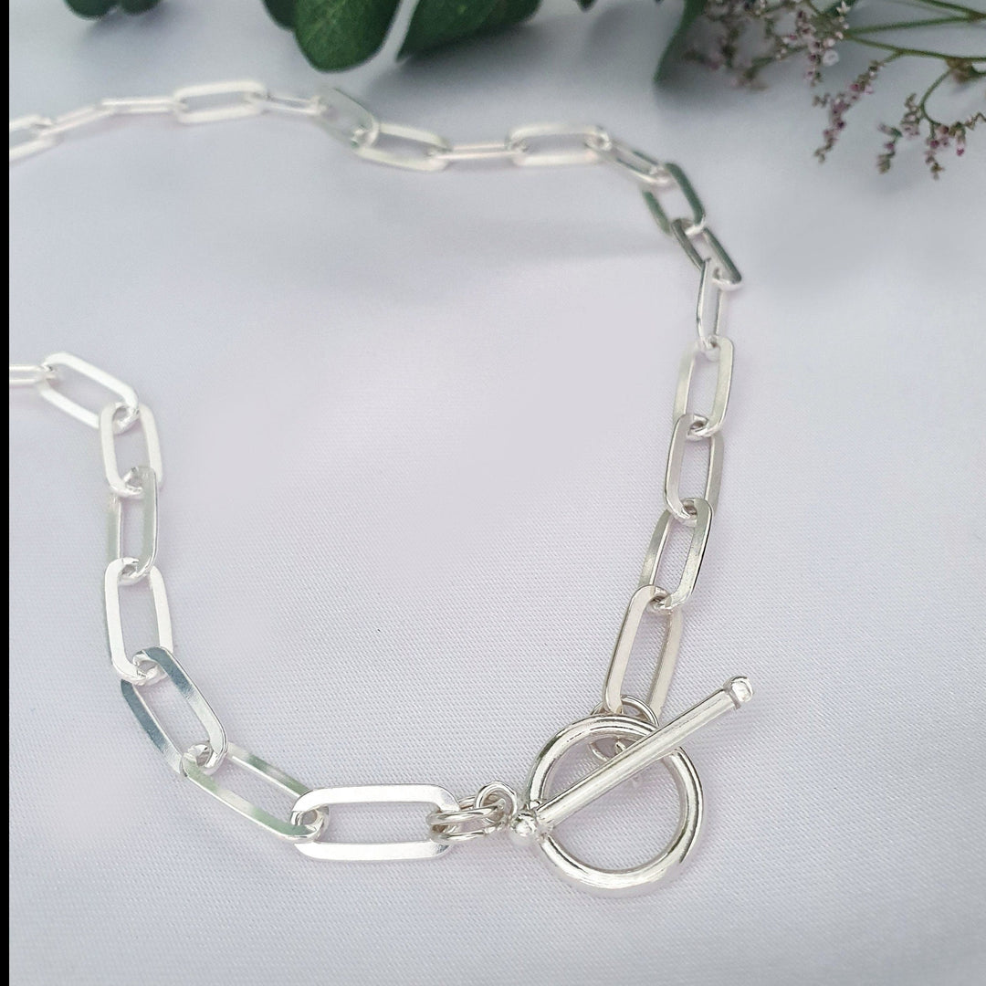 שרשרת כסף 925 סוגר טי - קלריסה