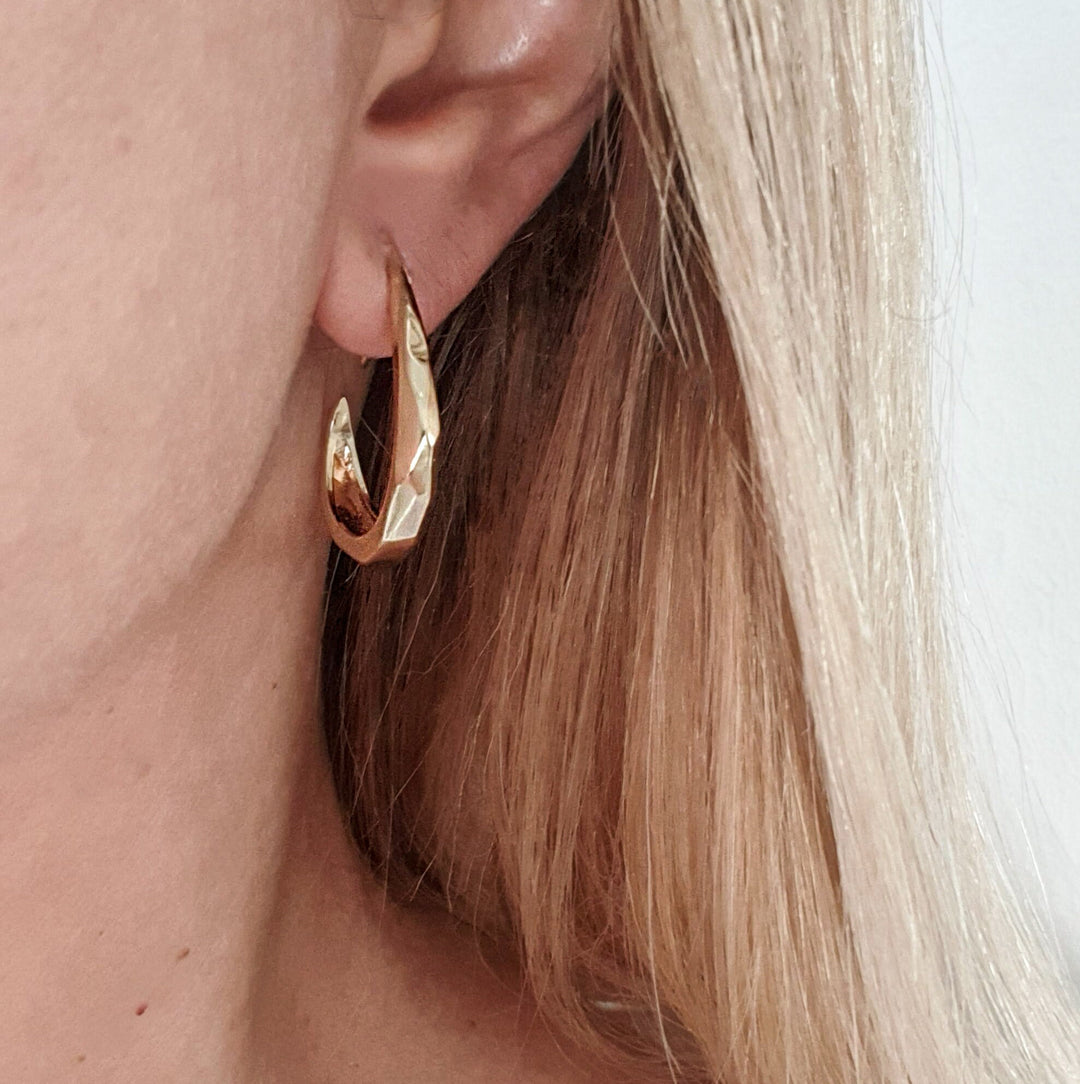 עגילי חישוק זהב - סולין