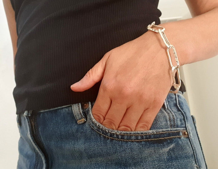 צמיד חוליות כסף דלינה