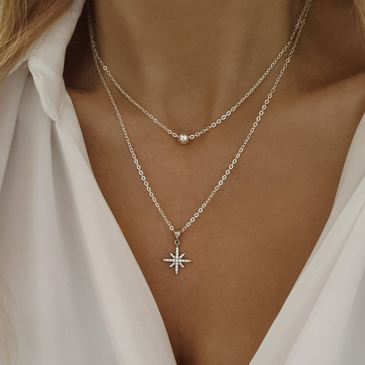 סט שרשראות כסף - אליסון