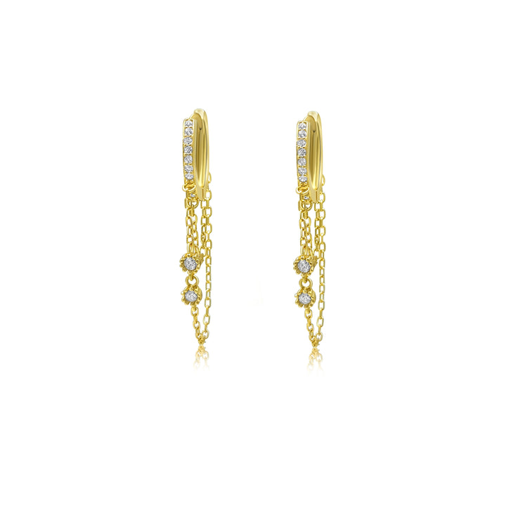 עגילי חישוק ושרשרת זהב - קורה