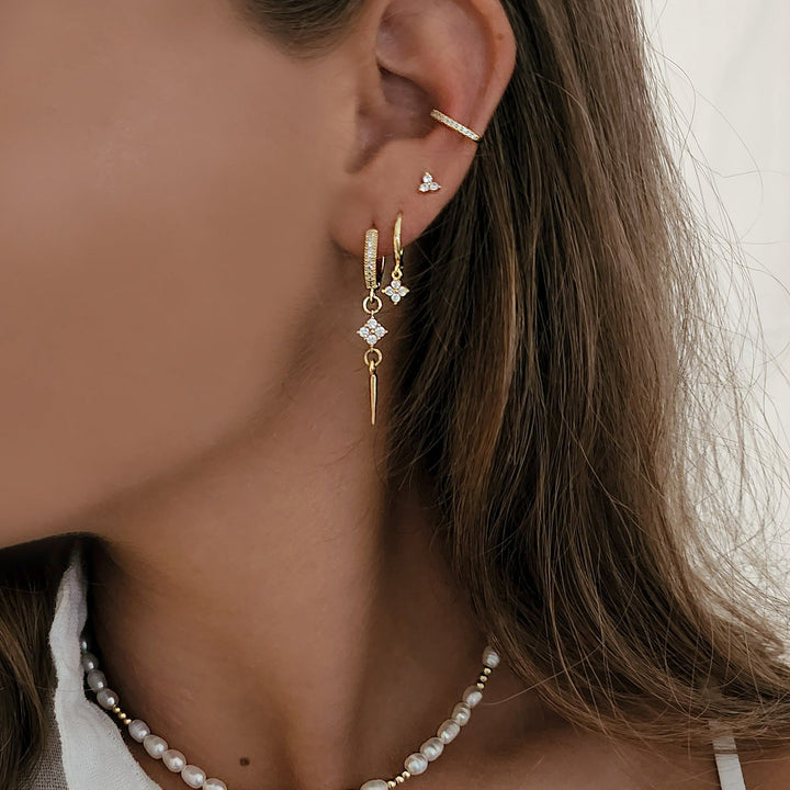 סט עגילי זהב - ליר