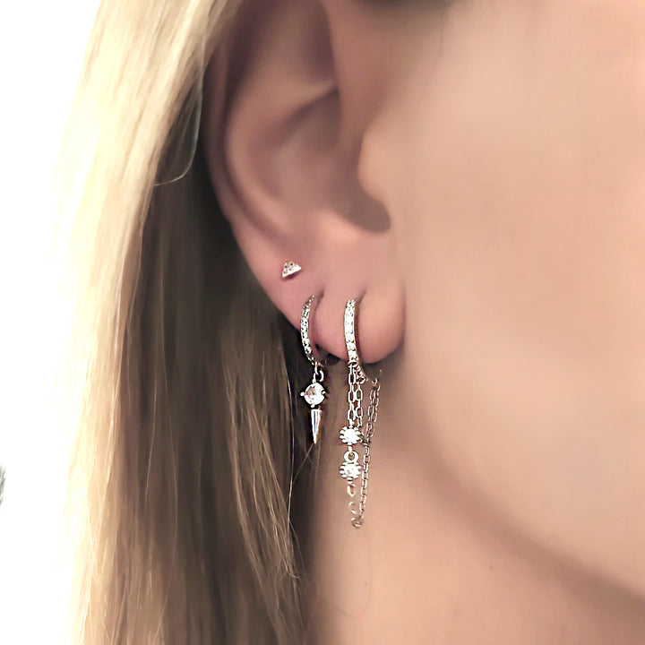 סט עגילי כסף - מילה