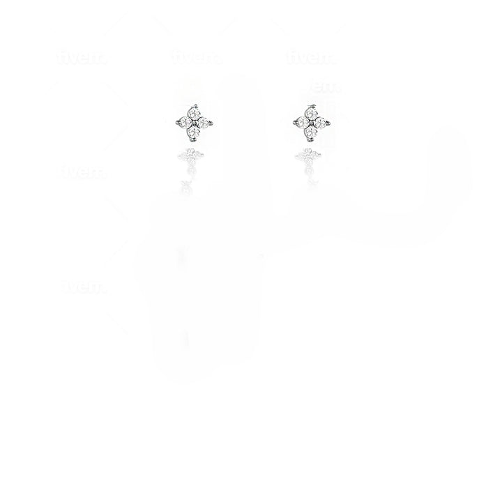 עגילי כסף צמודים - אורי