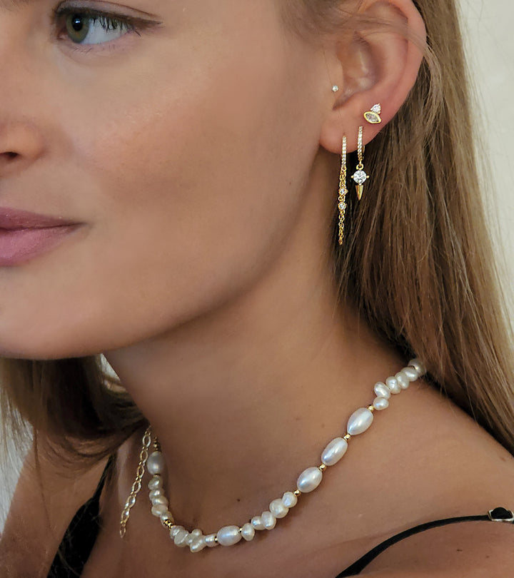 סט עגילי זהב - מילה