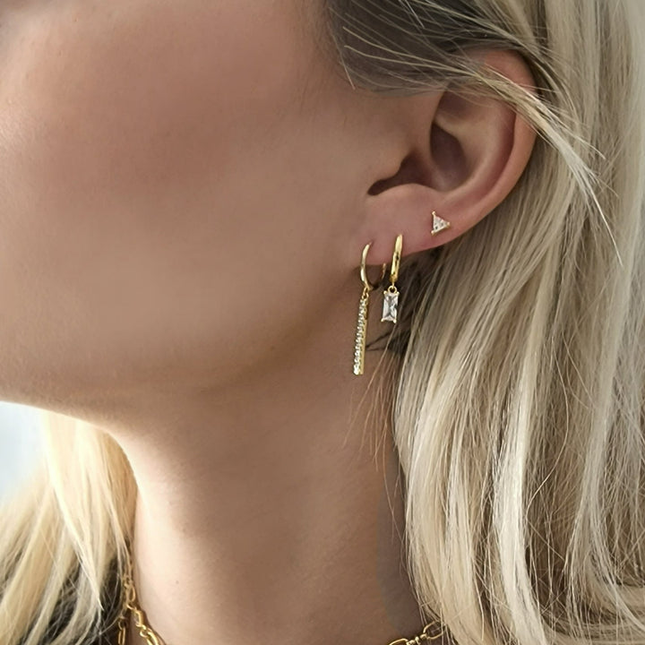 סט עגילי זהב - רובי