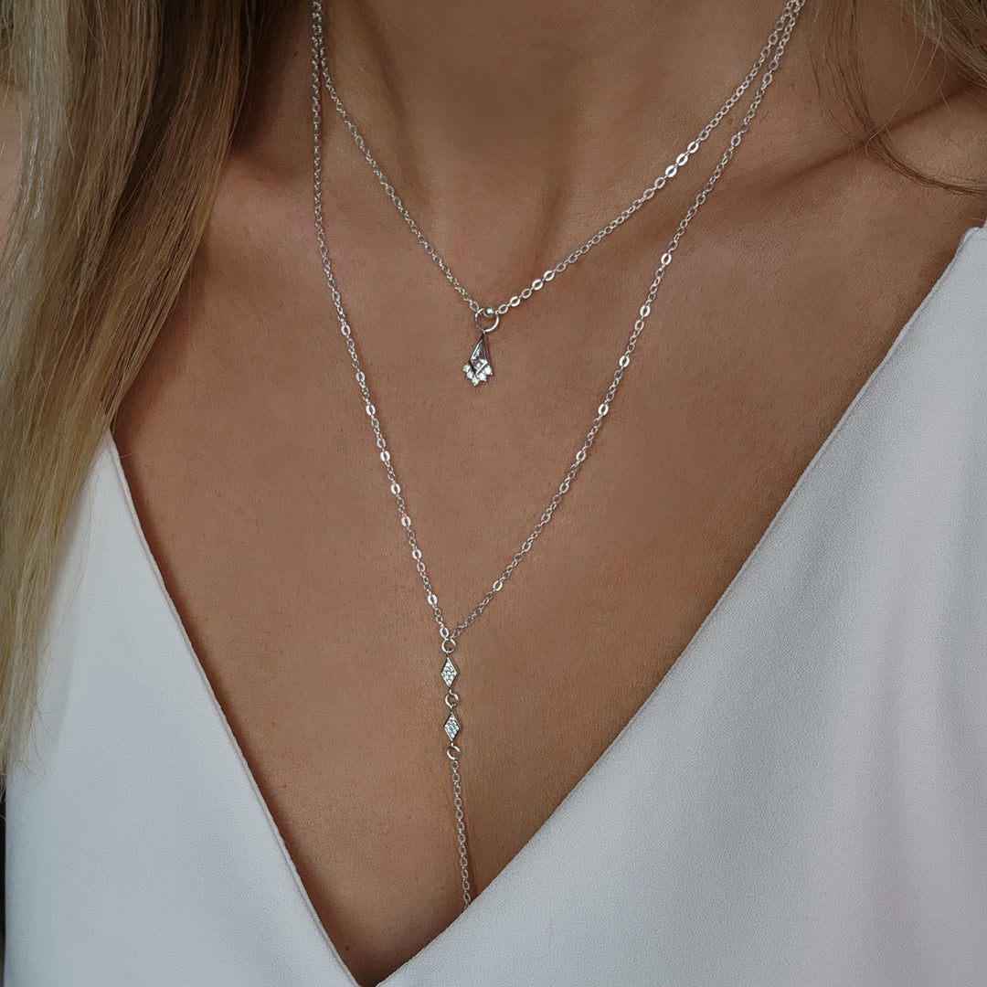 סט שרשראות כסף - זואי