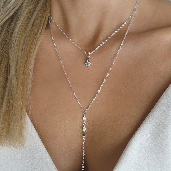 סט שרשראות כסף - זואי